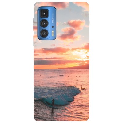 Husa compatibila cu Motorola Edge 20 model Surfing beach, Silicon, TPU, Viceversa foto