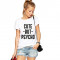 Tricou dama alb - Cute But PSYCHO - XL