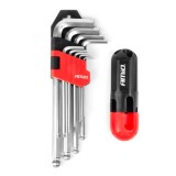 Set chei imbus cu bila lungi din otel CRV, 9 piese, AMiO