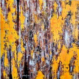 OLD PAINTED WOOD - pictură &icirc;n ulei, Abstract, ART