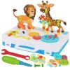 Blocuri puzzle cu surubelnita,209 piese, 31 x 6,5 x 24,5 cm, plastic, multicolor, Malplay