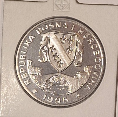Bosnia and Herzegovina, 1 Suverena 1996, cal, comemorativa, rara foto