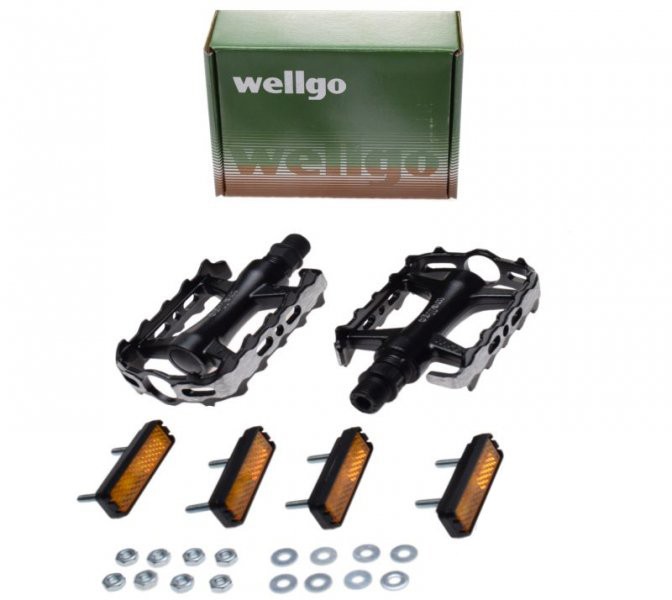 Set 2 pedale Wellgo, filet 9/16 Cod:AWR0057
