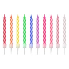 Set 70 lumanari pentru tort Qttymo, lungime 6 cm, ceara, multicolor
