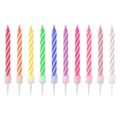 Set 70 lumanari pentru tort Qttymo, lungime 6 cm, ceara, multicolor foto