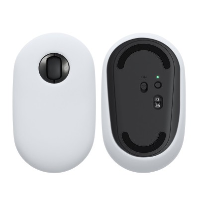 Husa mouse Kwmobile pentru Apple Magic Mouse, Alb, Silicon, KWM0000259K002C foto