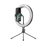 Cumpara ieftin Lampa circulara Selfie Ring Light Apexel APL-FL10JJ13Y, diametru 26cm, cu tripod/trepied mini si suport telefon
