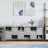 VidaXL Servante, 3 piese, gri beton, lemn prelucrat