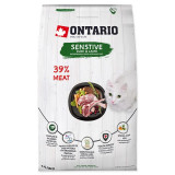 Cumpara ieftin Ontario Cat Sensitive rață și miel 6,5 kg