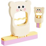 Mini Mop, Flippy, de Mana, Pliabil, Model Ursulet, din Plastic, 9 x 15 x 15 cm, Roz