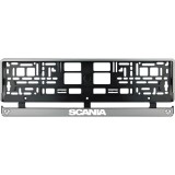 Set 2 bucati, suport numar inmatriculare argintiu Scania III