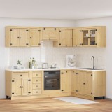 vidaXL Dulap cu sertar cu raft cu ușă 10 pcs Miere Lemn de pin masiv 3392648