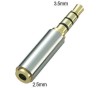 Mufa Adaptor audio 4pini Jack 2.5mm Mama la 3.5mm Tata, Active, calitate deosebita, contacte aurite, aliaj