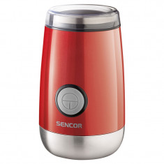 Rasnita Sencor, 150 W, pentru macinarea boabelor de cafea, nuci, ierburi, Rosu