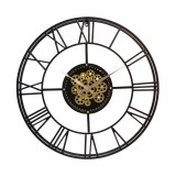 Ceas de perete GH60657, analog, rotund, metal, multicolor, 70 x 6.5 cm