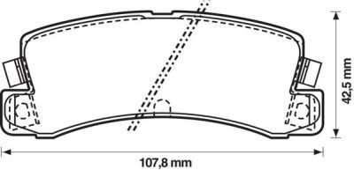 Placute frana spate Toyota Corolla (E11), 04.1997-06.2002, marca SRLine S70-1435