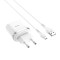 Incarcator retea Hoco C12Q + Cablu date MicroUSB, Alb