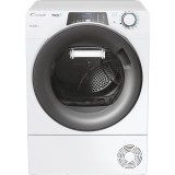 Uscator de rufe slim Candy Rapido Pro RP4 H7A2TRE-S, Pompa de caldura, Wi-Fi, 7 kg, 14 programe, Clasa A++, alb