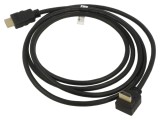 Cablu HDMI HDMI 270&deg; sus/jos, 2m, PVC, negru