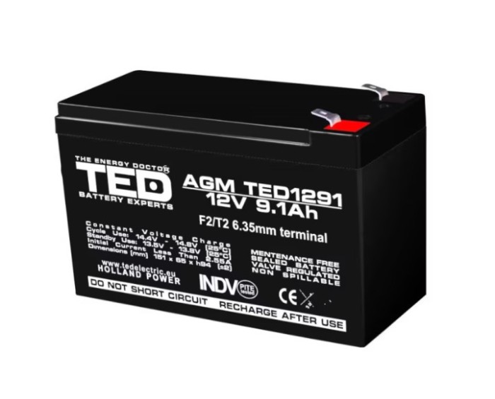Acumulator VRLA-AGM 12V, 9.1 Ah