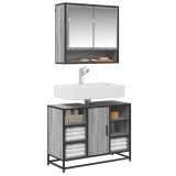 vidaXL Dulap chiuveta de baie, gri sonoma, 80x33x60 cm, lemn compozit 849292