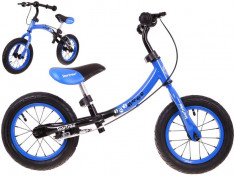 Bicicleta fara pedale cu cadru reversibil Sportrike, albastru foto