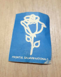 Abtibild Frontul Salvarii Nationale, trandafir, anii 90, 7x5.5 cm