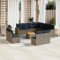 Gossi set mobilier de gradina cu perne, 12 piese, gri, poliratan