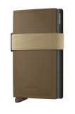 Secrid portofel de piele MATTE culoarea maro
