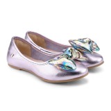 Balerini Bibi Renascence Holografic cu Funda 39 EU, Mov, BIBI Shoes