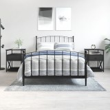 vidaXL Noptiere, 2 buc., negru, 40x42x55 cm, lemn prelucrat
