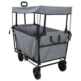 vidaXL Trolley Manevrabil Pliabil Manual Gri 105 x 56.5 x 116 cm 42020664
