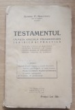 Testamentul Calauza Speciala Testamentara - George P. Nemetescu (1929)