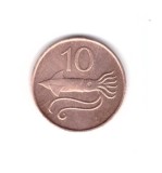 Moneda Islanda 10 aurar 1981, stare foarte buna, curata