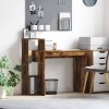 VidaXL Birou cu raft Stejar afumat 100 x 40 x 90 cm Lemn compozit 869318