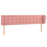 Cumpara ieftin Tablie de pat cu aripioare roz 183x23x78/88 cm catifea