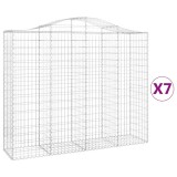Cumpara ieftin Cosuri gabion arcuite 7 buc, 200x50x160/180 cm, fier galvanizat
