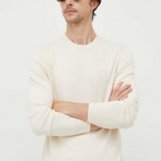 BOSS pulover din amestec de cașmir CASUAL culoarea alb, light 50471343