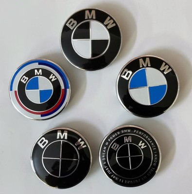 Set BMW 7 buc embleme capota portbagaj volan capace jante Seria E si F foto