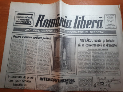 romania libera 7 aprilie 1990-art. tot un ceausescu a ordonat &amp;quot; trageti &amp;quot; foto