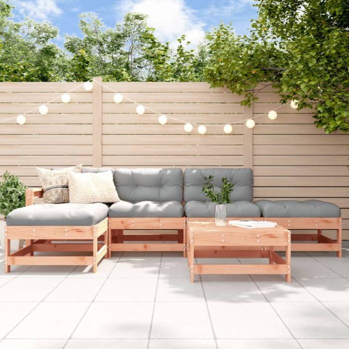 Gossi set mobilier de gradina cu perne, 6 piese, lemn masiv douglas