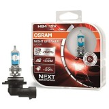 Set becuri auto halogen HB4 Osram 12V; 51W; night breaker laser; 1095lm; cu pana 150% mai multa lumina; culoare temperatura 3950K; P22d; 9006NLHCB, 2