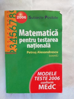 Subiecte posibile Matematica pentru testarea nationala 2006 foto