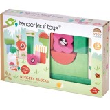 Cuburi cu ilustratii de pepiniera, din lemn premium - Nursery Blocks - 15 piese - Tender Leaf Toys