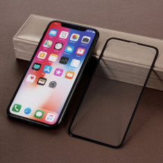 Folie Sticla iPhone XS iPhone X Acoperire Completa Neagra foto