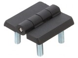 Balama Poliamidă Neagră 30mm cu Bolț Filetat