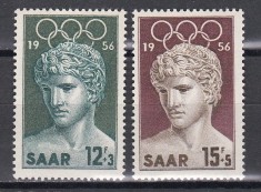SAAR 1956 - Jocurile Olimpice - Melbourne, MNH foto