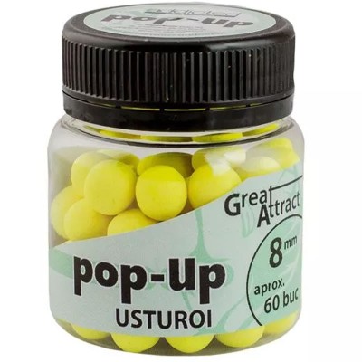 Pop Up Addicted Carp Baits Usturoi, 8mm, aprox 60buc/borcan foto