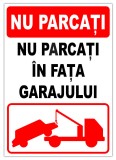 Indicator pentru interzicerea parcari in fata garajului