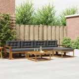vidaXL Set de canapele de exterior cu pernă 6 pcs Natural și Antracit 3367480